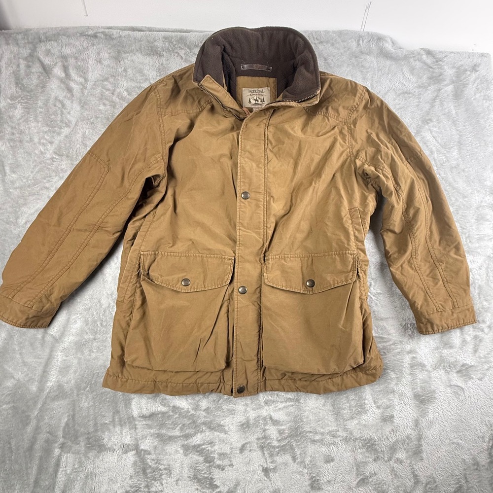 Pacific Trail Jacket Mens L Fleece Lined Brown Workwear Canvas Utility Coat‎